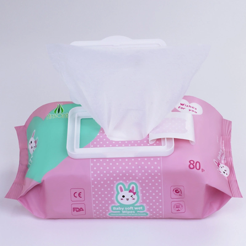 100PCS Baby Wipes Tissue Non Alcohol Wet Wipes Make up Remove Spunlace Soft Moisturizing Tissue